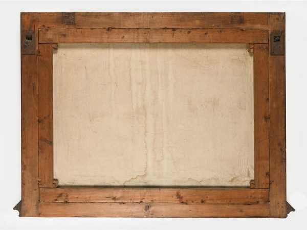 schilderij-Kruiswegstatie-neogotisch-Jesus-romeinse-soldaten-oil-canvas-2-station of the cross-painting-00020